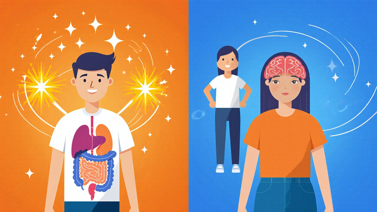 Comparison of tirzepatide and semaglutide effects on metabolism, with one person regaining weight after stopping.