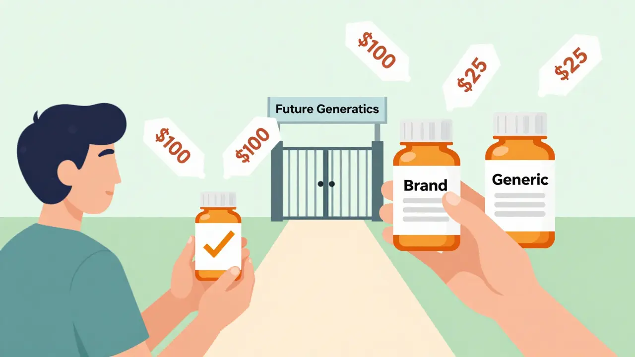 A patient benefits from lower drug prices, but the competition is controlled by one company behind two identical bottles.