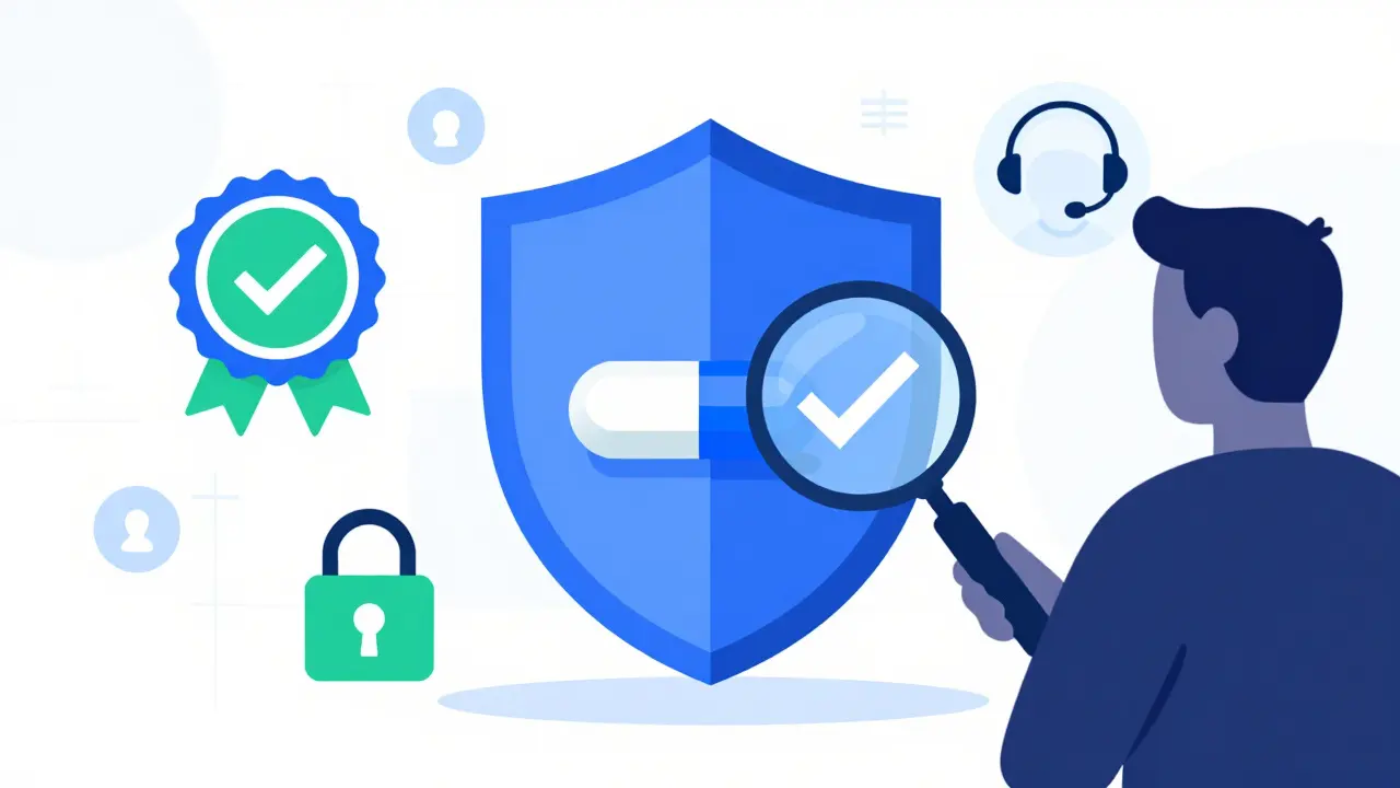 Shield protecting medicine from counterfeits with verification seals