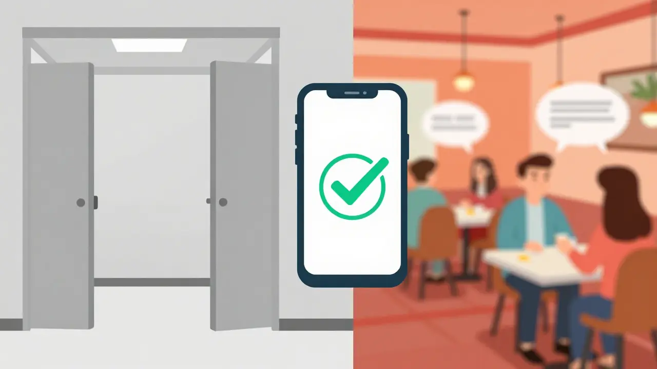 Comparison of quiet clinic booth vs noisy restaurant for hearing tests