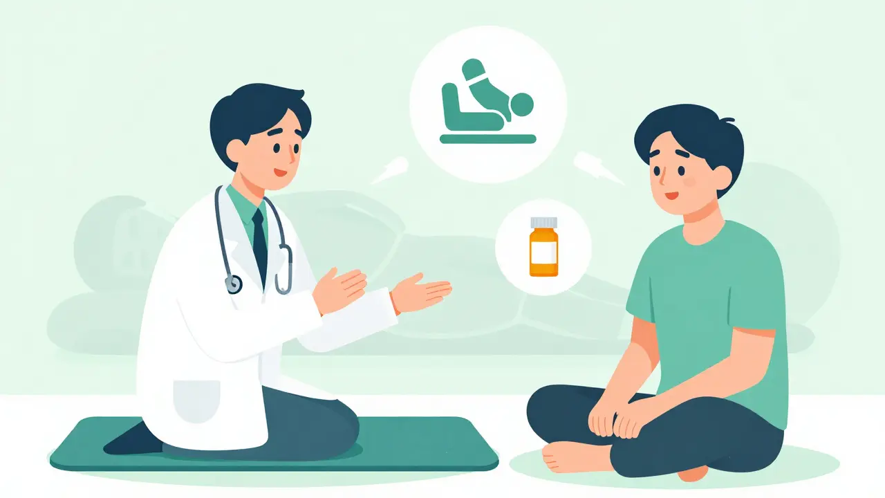 Doctor advising safe pain management strategies to avoid overdose