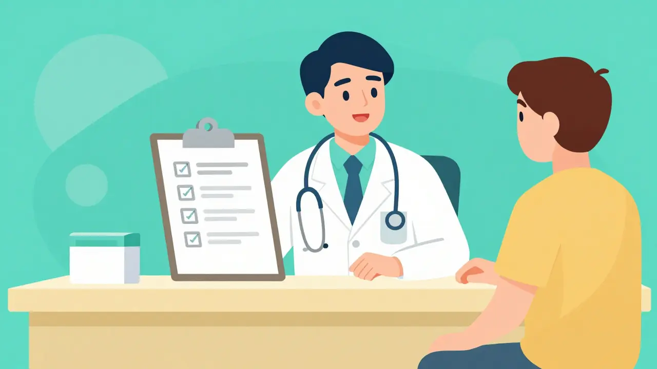 Doctor discussing allergy testing with a patient